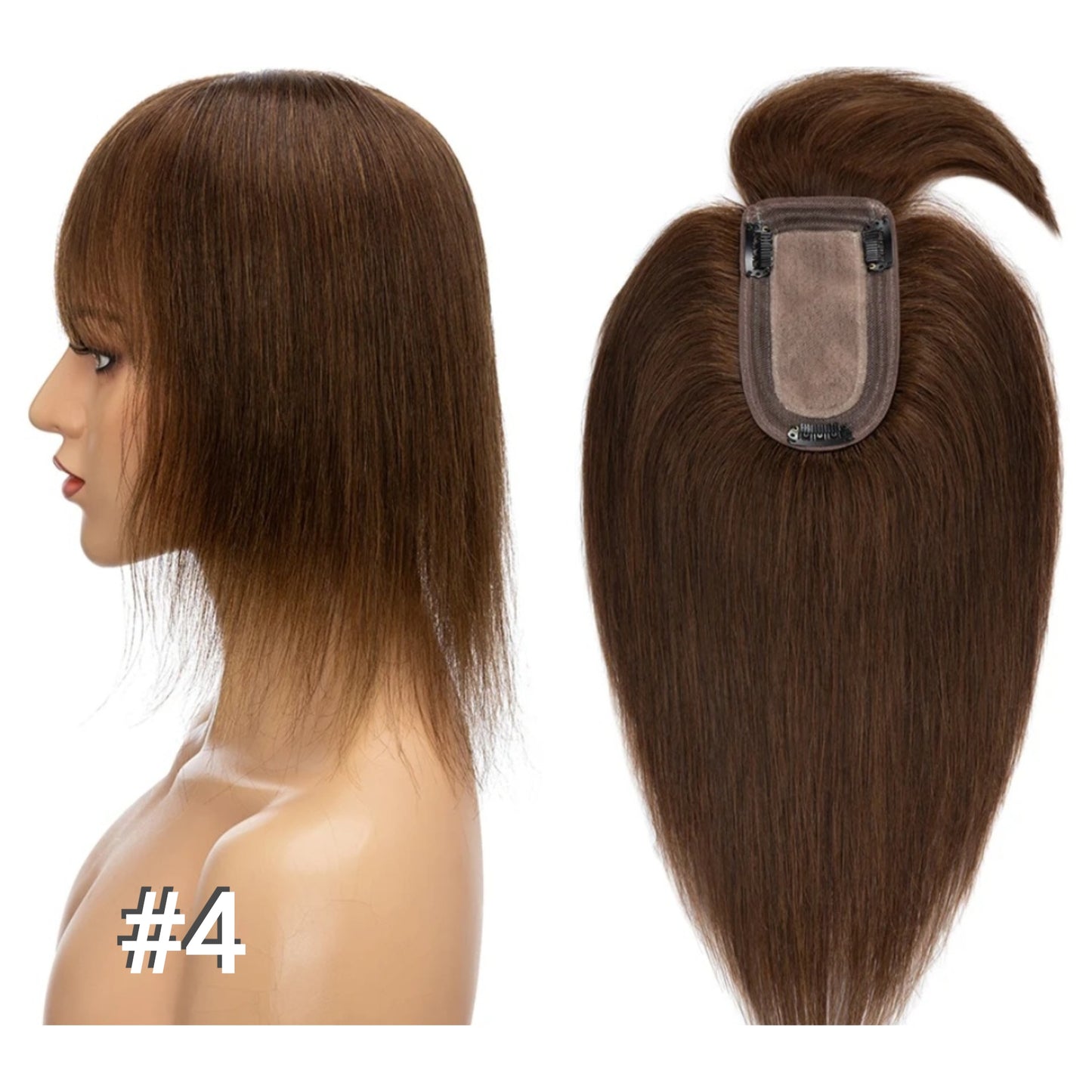 Hair Topper With Bangs