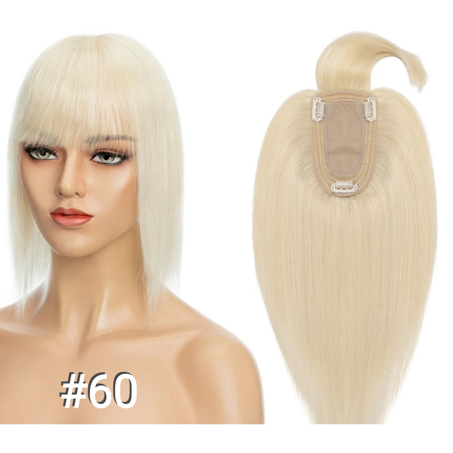 Silk Base Toupée With Bangs (1.5"x2")