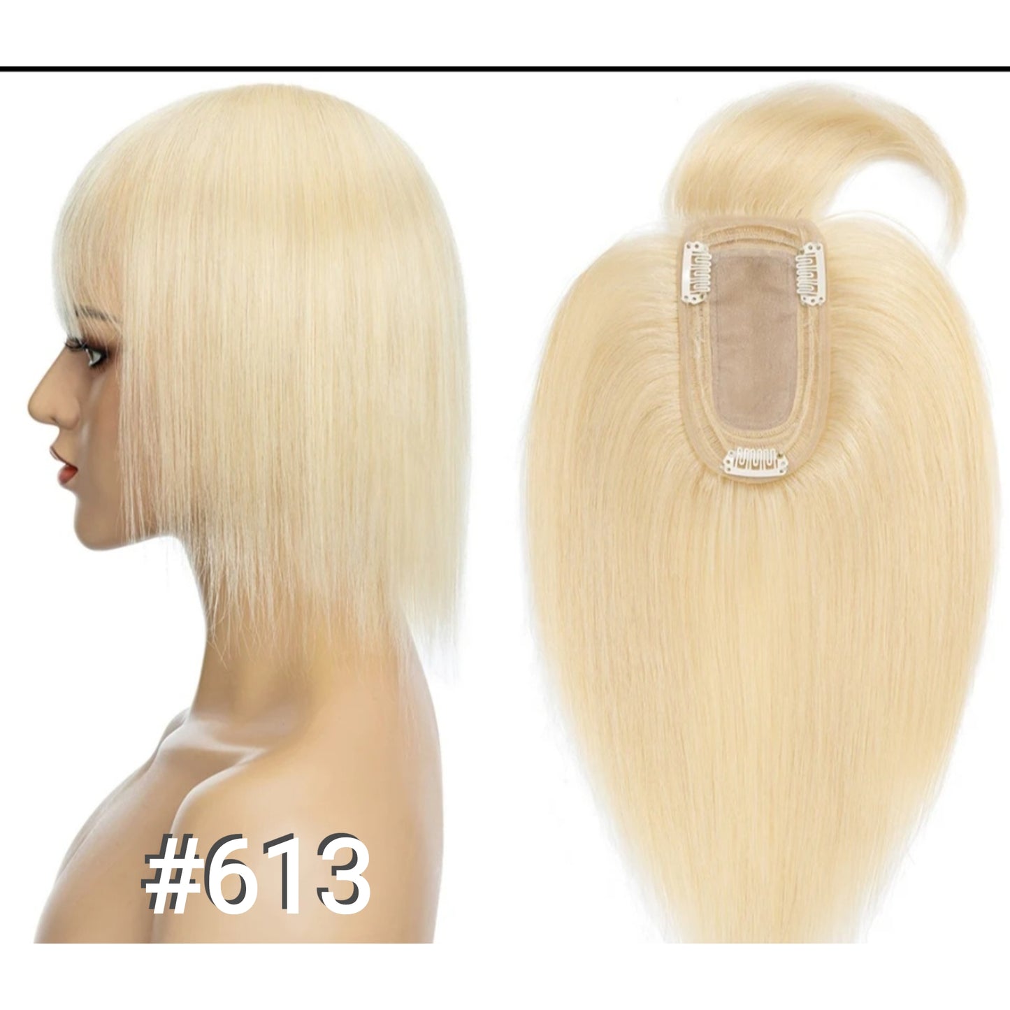 Silk Base Toupée With Bangs (1.5"x2")