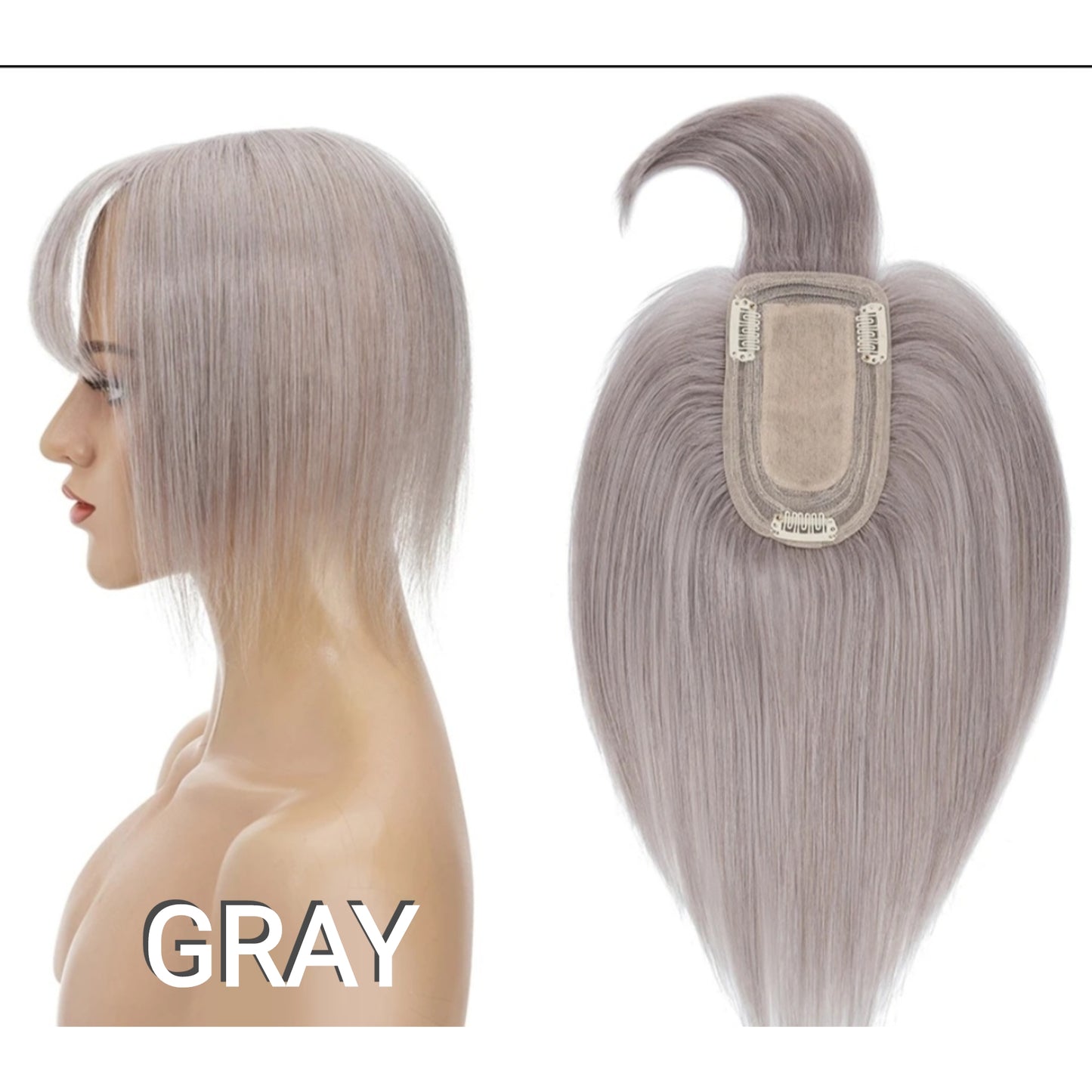 Silk Base Toupée With Bangs (1.5"x2")